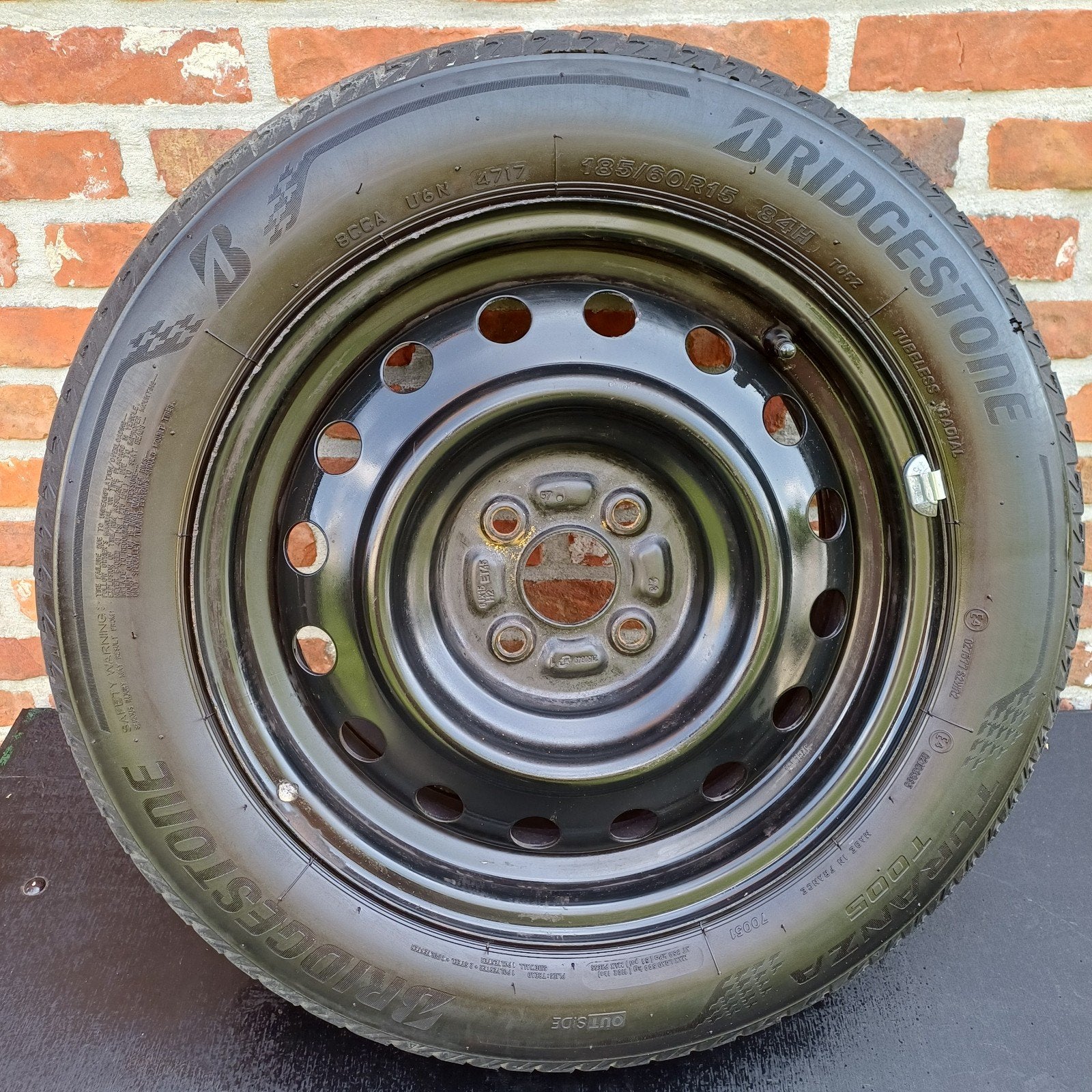 stalen velg + Bridgestone band R15 = 185x60, Autos : Pièces & Accessoires, Pneus & Jantes, 15 pouces, Pneus et Jantes, Véhicule de tourisme