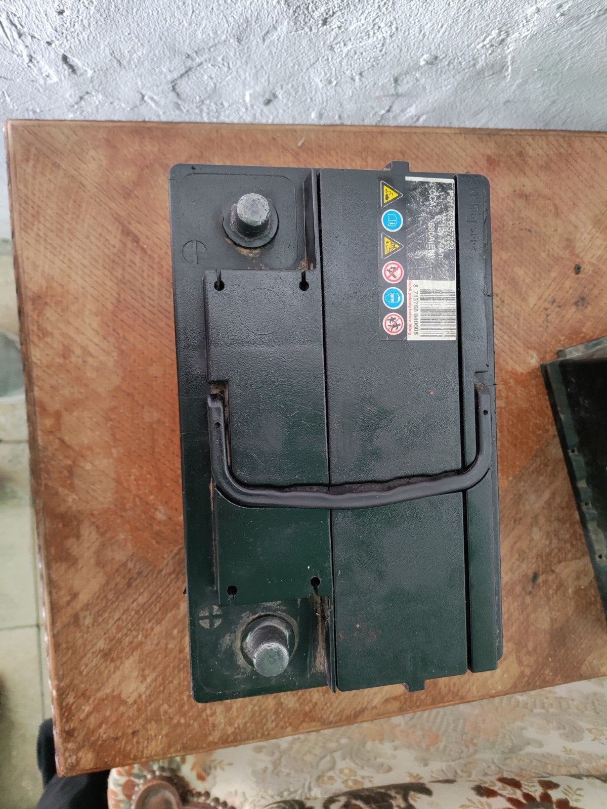 auto batterij 12v 74Ah, Gebruikt