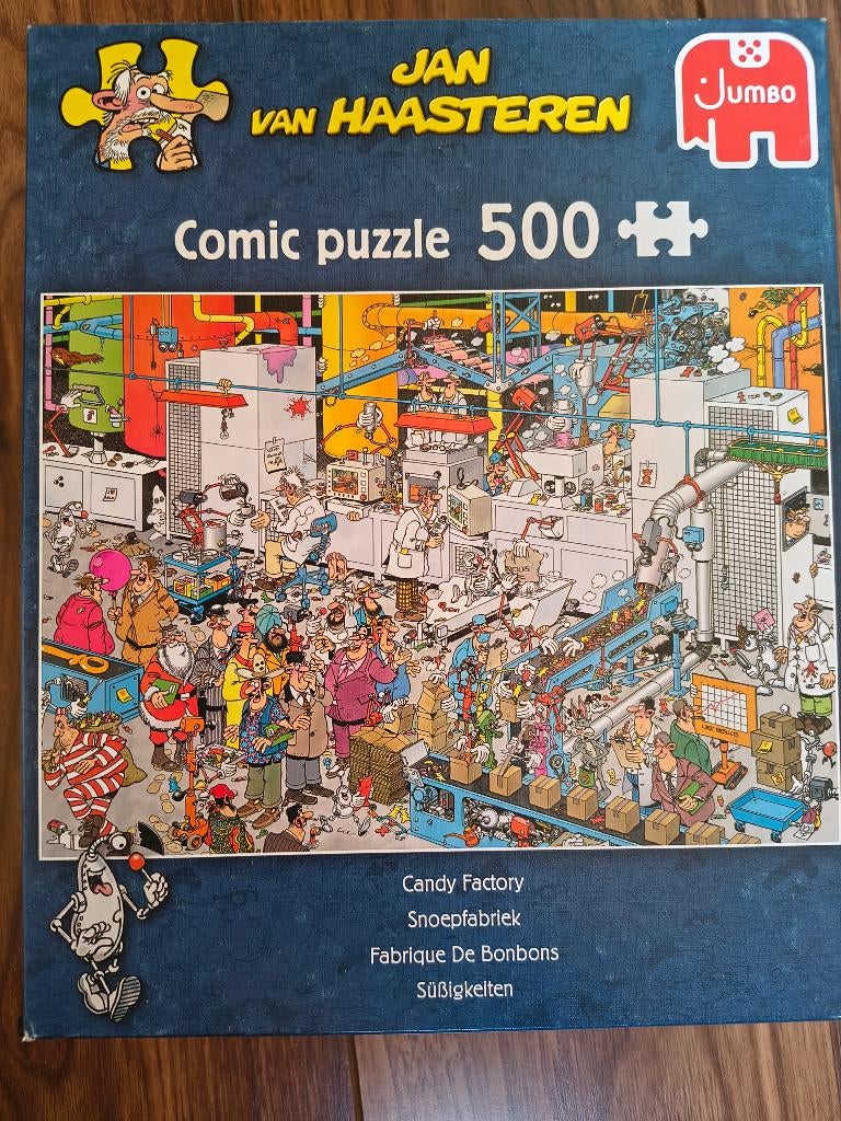 Comic puzzle - Snoepfabriek - Jan van Haasteren, Ophalen, 500 t/m 1500 stukjes, Gebruikt, Legpuzzel