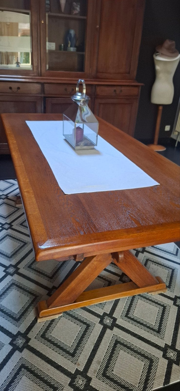 Vintage kloostertafel massief eik, Ophalen