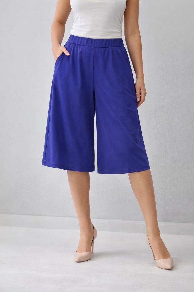 Nouvelle jupe-culotte bleu marine XS avec poches en viscose, Trois-quarts, Enlèvement ou Envoi, Giulia, Taille 34 (XS) ou plus petite