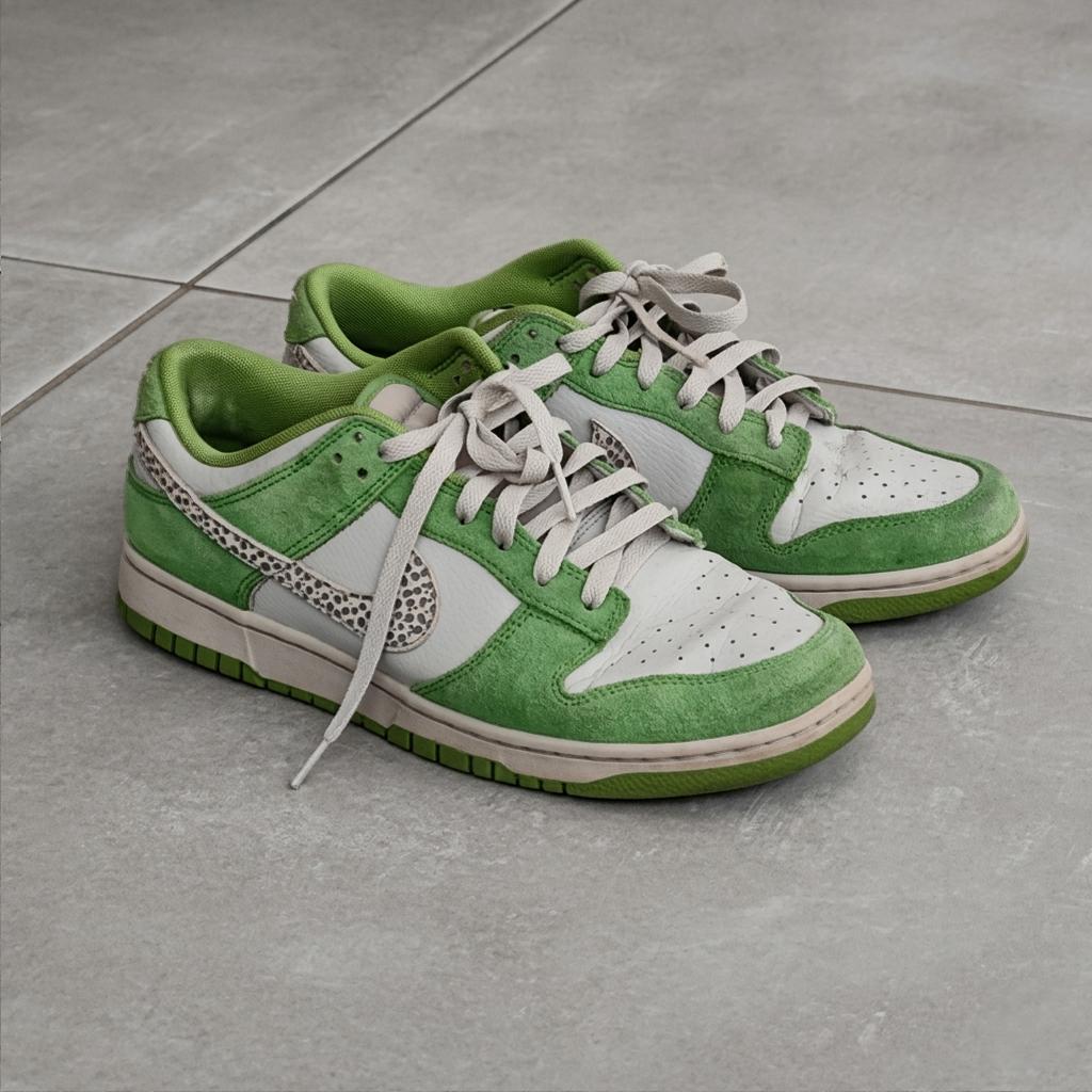 Nike Dunk Low Safari Swoosh Chlorophyll, Enlèvement ou Envoi, Autres couleurs, Nike, Porté