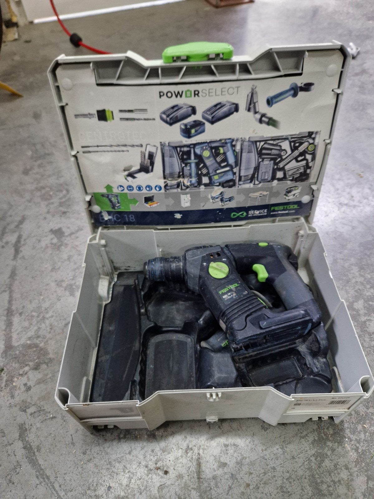 festool BHC 18, Enlèvement, Utilisé, Marteau perforateur et/ou Marteau piqueur, Mécanisme de percussion