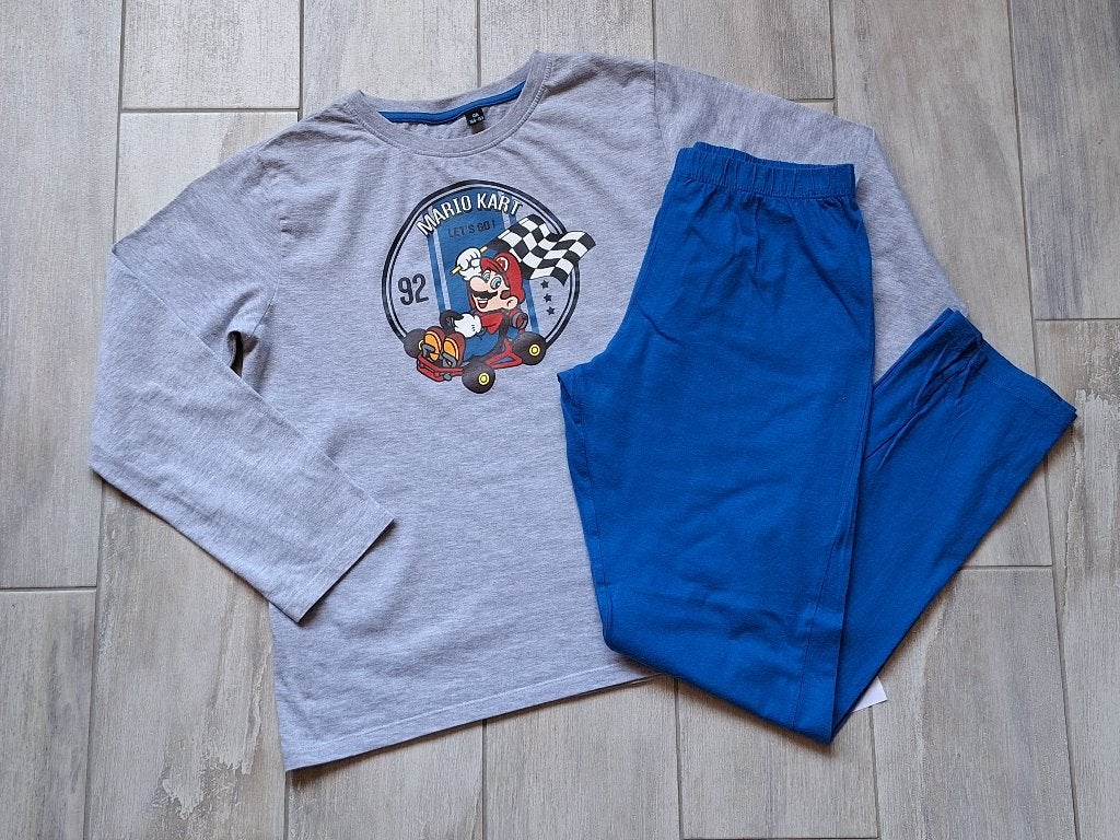 ★ M146/152 - Pyjama Mario kart, Enlèvement ou Envoi, Utilisé, Garçon, Vêtements de nuit ou Sous-vêtements
