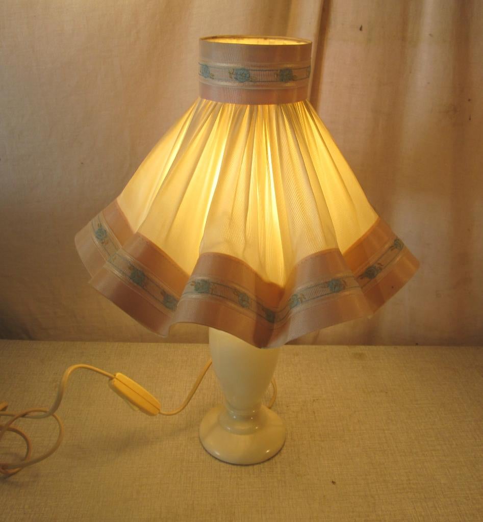 Mooi Retro Tafellamp met marmeren voet - 38cm, Ophalen of Verzenden, Huis en Inrichting