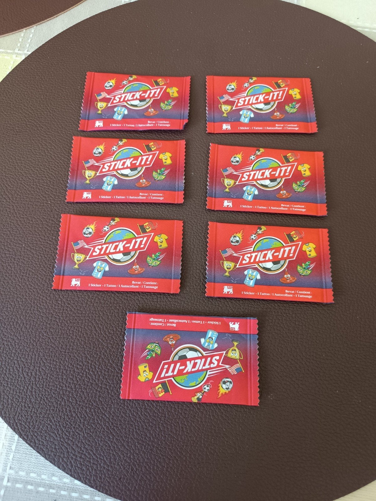 Lot de 7 autocollants Delhaize stick - blanc, Enlèvement ou Envoi