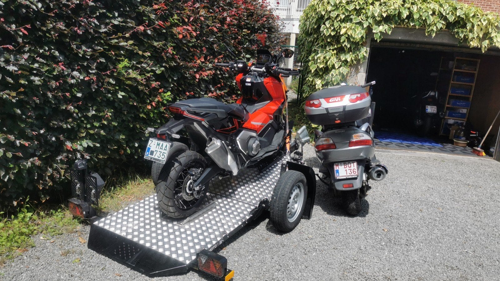 Z-plaat en transport van motorfietsen, Motoren, Ophalen, Nieuw