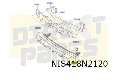 Nissan Qashqai (-1/14) (J10) Voorbumperversterking onderzijd, -, -, Nieuw, -