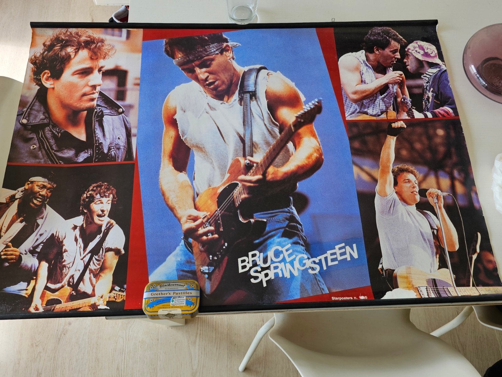 vintage Bruce Springsteen-poster uit de jaren 80, Ophalen of Verzenden
