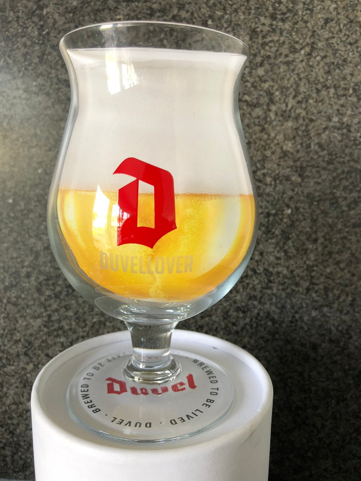 Duvel glas Duvellover, Verzamelen, Ophalen of Verzenden, Nieuw, Bierglas