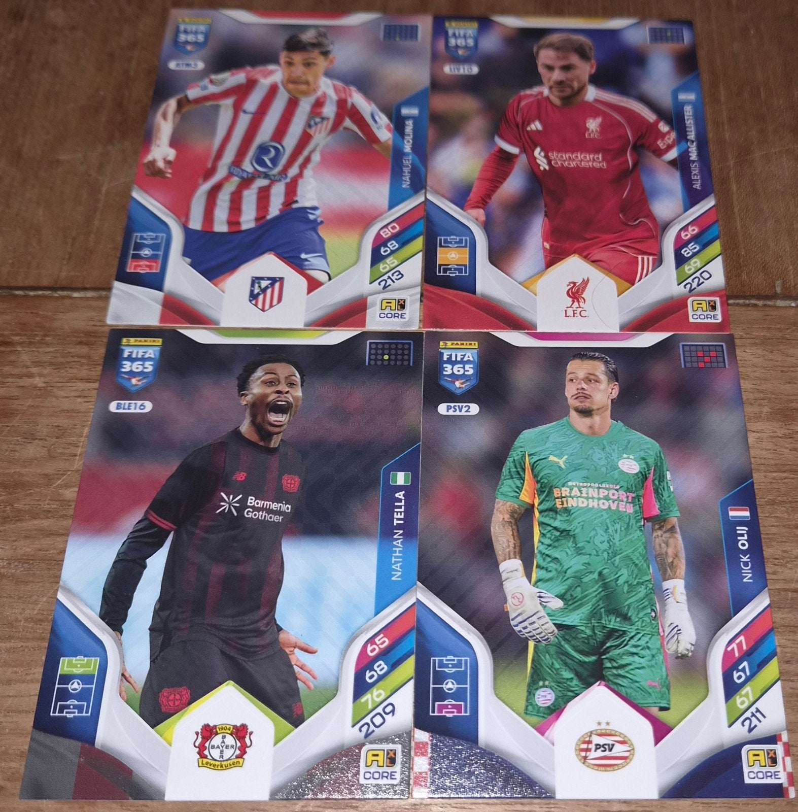 4 cartes panini fifa 365 adrenalyn xl, Collections, Envoi, Neuf