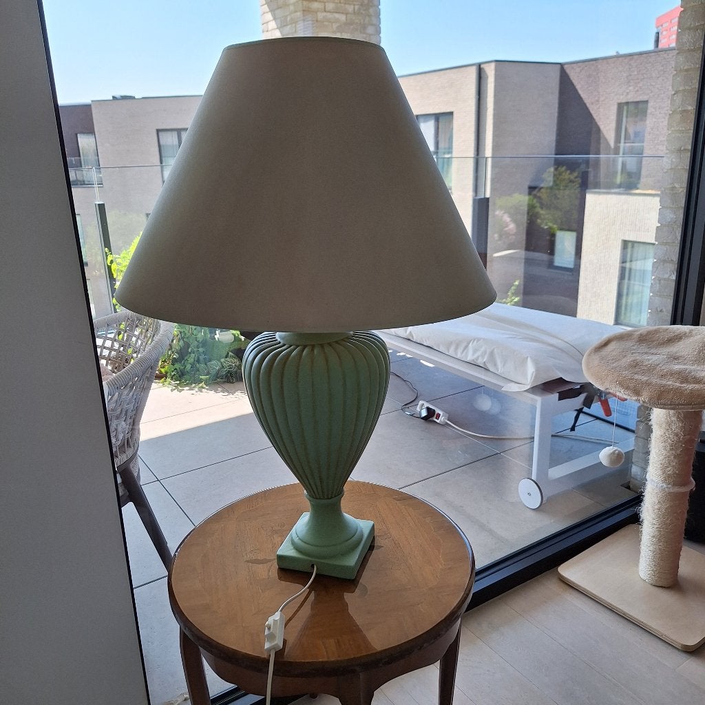 Grote Lamp met kap, Huis en Inrichting, Lampen | Tafellampen, Ophalen, Gebruikt, Overige merken, Groen
