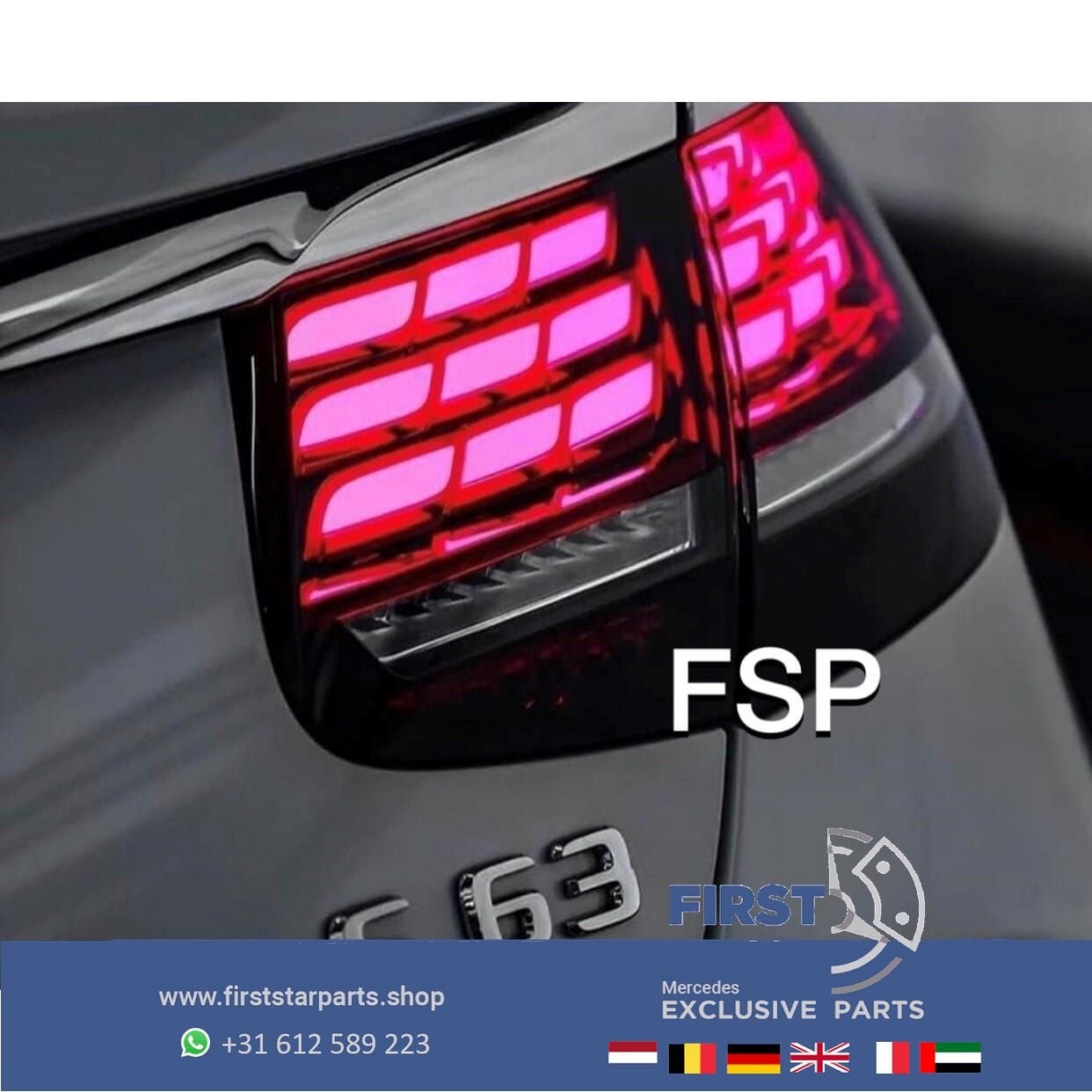 W217 C217 S63 AMG OLED ACHTERLICHTEN SET S KLASSE ORIGINEEL, Gebruikt, -, Ophalen of Verzenden, -