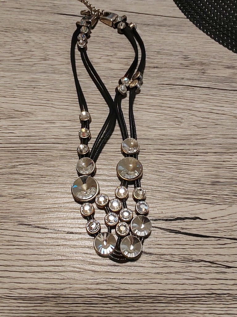 Collier bibi, Avec cristal, Enlèvement, Argent, Acier