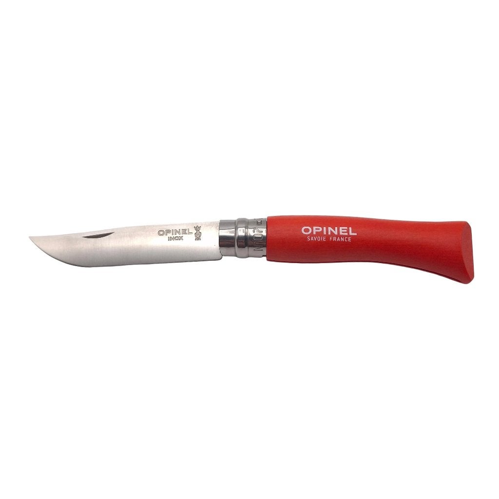 Opinel n 07 Rouge — Classe B, Caravanes & Camping, Outils de camping, Enlèvement ou Envoi, Comme neuf