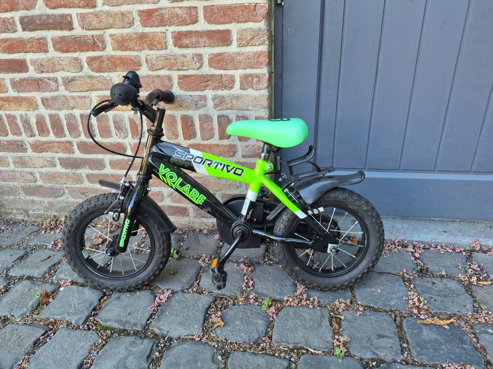 Kinderfiets 12'' met zijwieltjes 60 €, Vélos & Vélomoteurs, Mini Bikes, Midi Bikes & Pit Bikes, Enlèvement