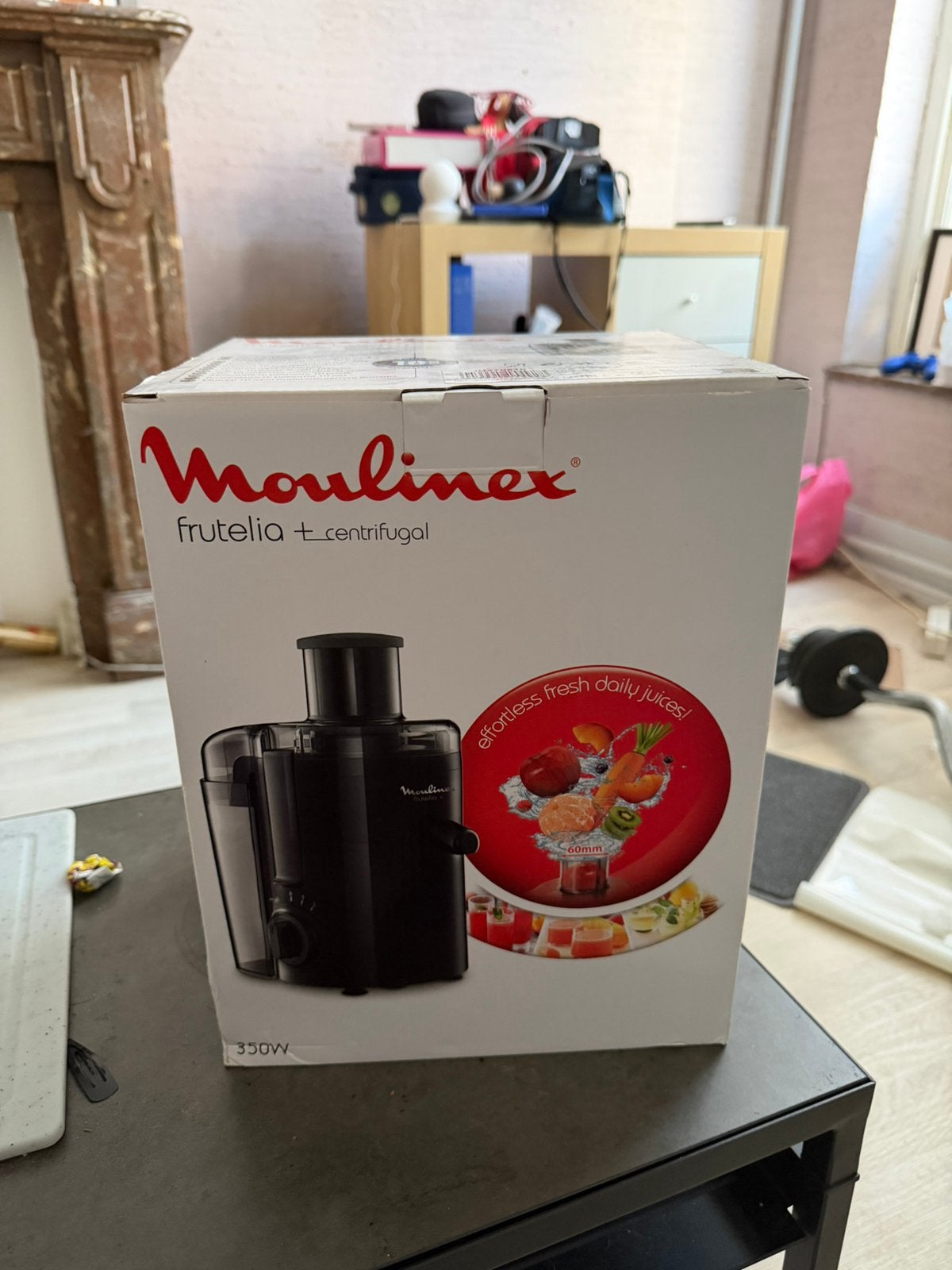 Centrifugeuse Moulinex Frutelia+ JU370810 jamais ouverte, Enlèvement, Comme neuf, 2 vitesses