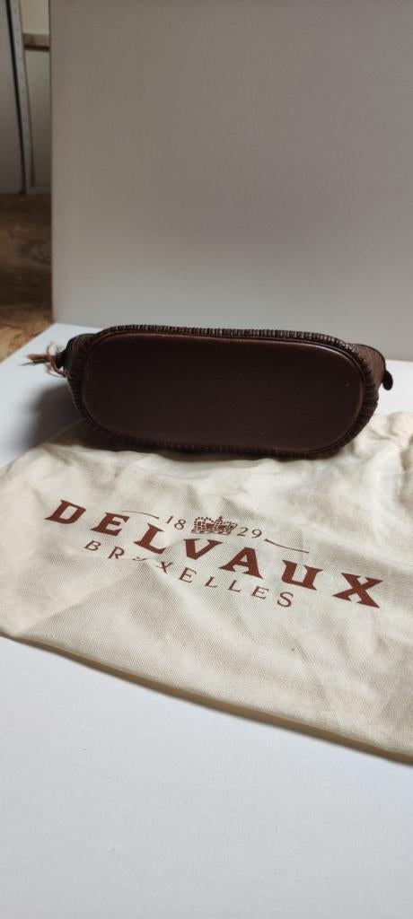 Delvaux 'Parsac' Schoudertas – Toile de Cuir – Jaren '90, Enlèvement, Utilisé, Brun, Sac à main