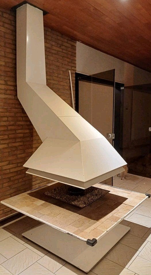 Open haard design 'Don bar', Ophalen