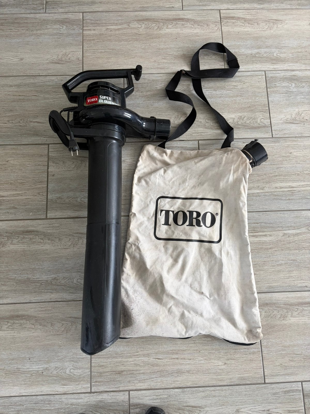 Toro super blower vac Bladversnipperaar, Enlèvement, Comme neuf, Électrique, Avec sac de ramassage