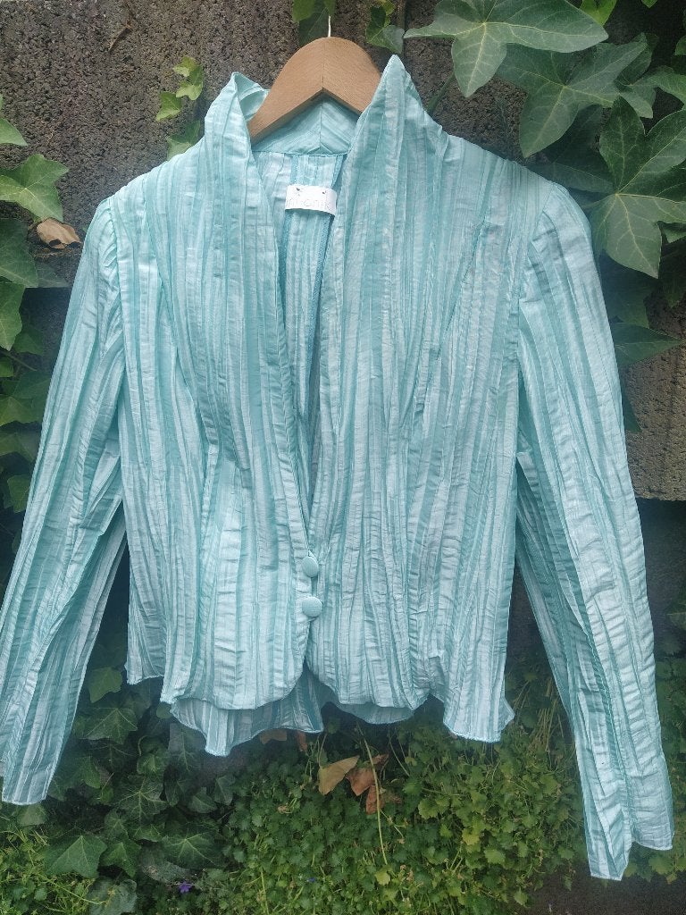 jasje Oni-Onik muntgroen Medium/feestelijk+ H&M mt 38 blauw, Taille 38/40 (M), Enlèvement ou Envoi, Comme neuf, Bleu