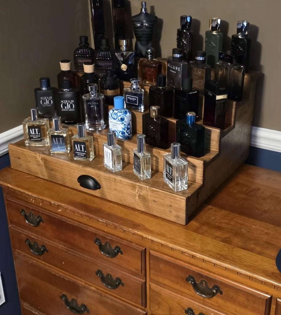 Solid wood make up organizer Bois Massif Rustique, Enlèvement ou Envoi, Comme neuf, Chêne