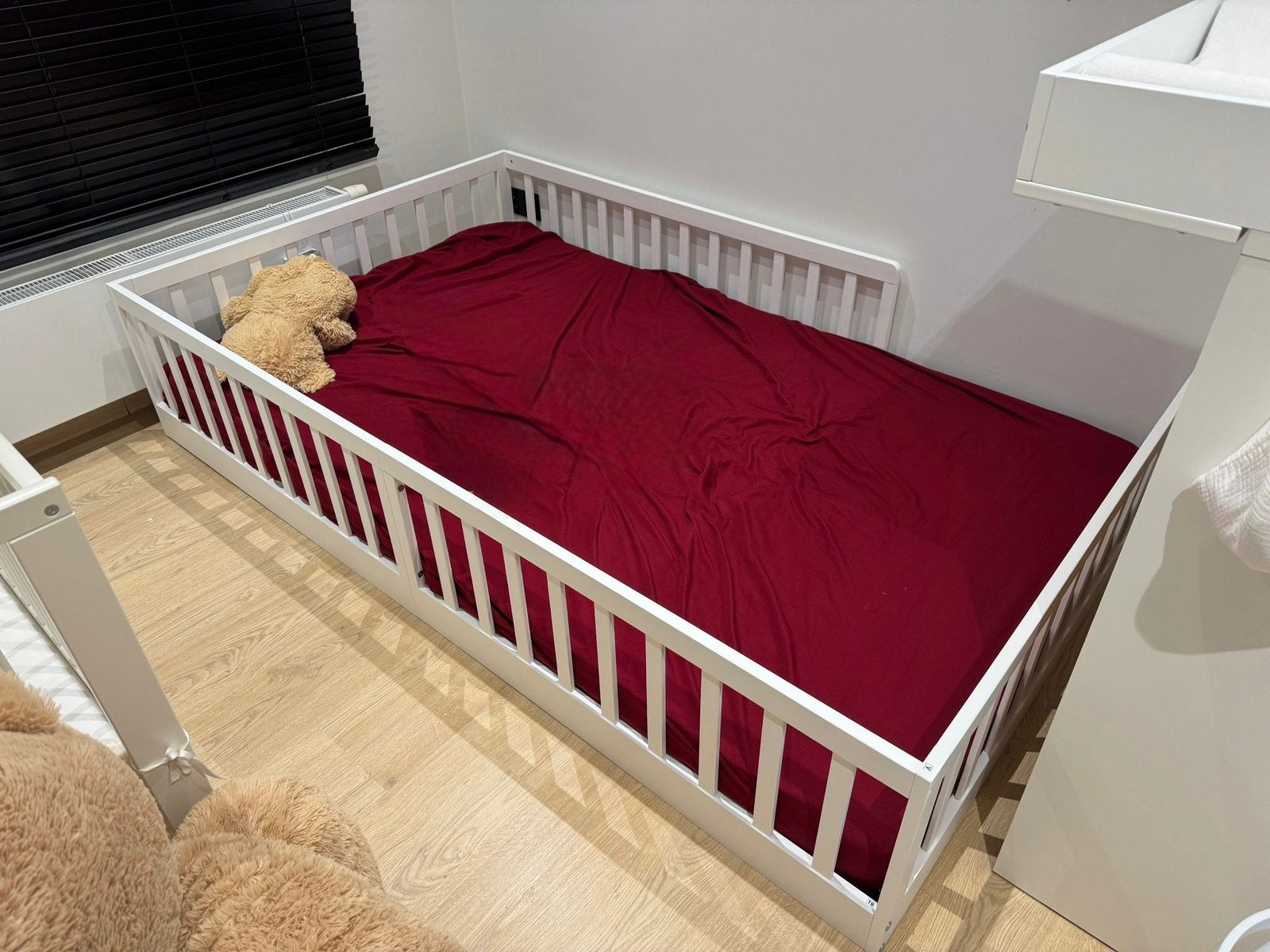 Kinderbed/ Vloerbed, Ophalen, Lattenbodem, 180 cm of meer, 100 cm of meer
