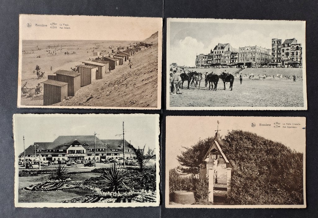 Cartes postales anciennes de la côte belge., Collections, Enlèvement ou Envoi, 1940 à 1960, Affranchie, Flandre Occidentale