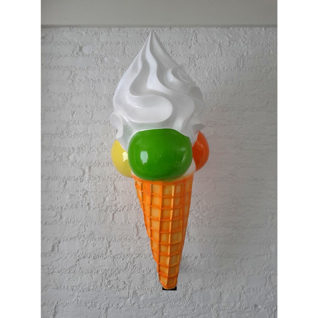 Schepijsje 90 cm - polyster schepijs op ijshoorn met beugel