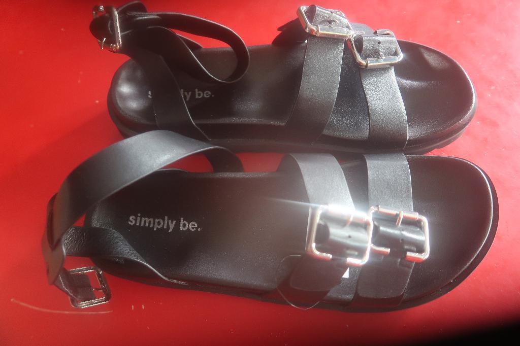 sandalen maat 41 zwart nieuw, Zwart, Simply be, Nieuw, Sandalen of Muiltjes