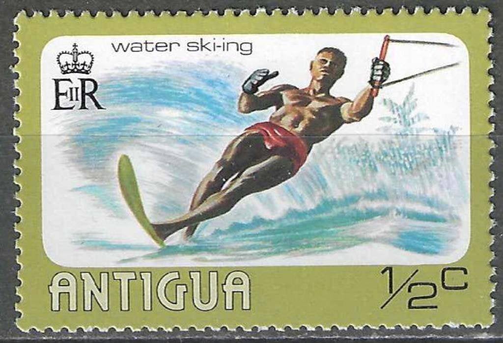 Antigua 1976 - Yvert 429 - Waterski - 1/2 c. (PF), Verzenden, Postfris