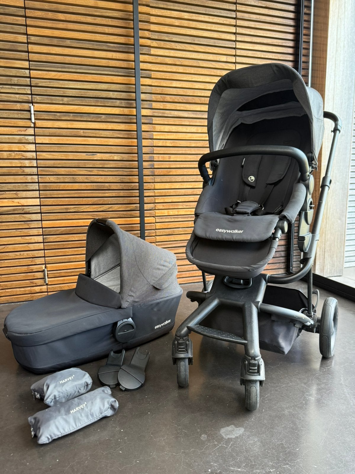 Easywalker Harvey² kinderwagen – complete set + accessoires, Kinderen en Baby's, Gebruikt, Met reiswieg, Ophalen, Kinderwagen