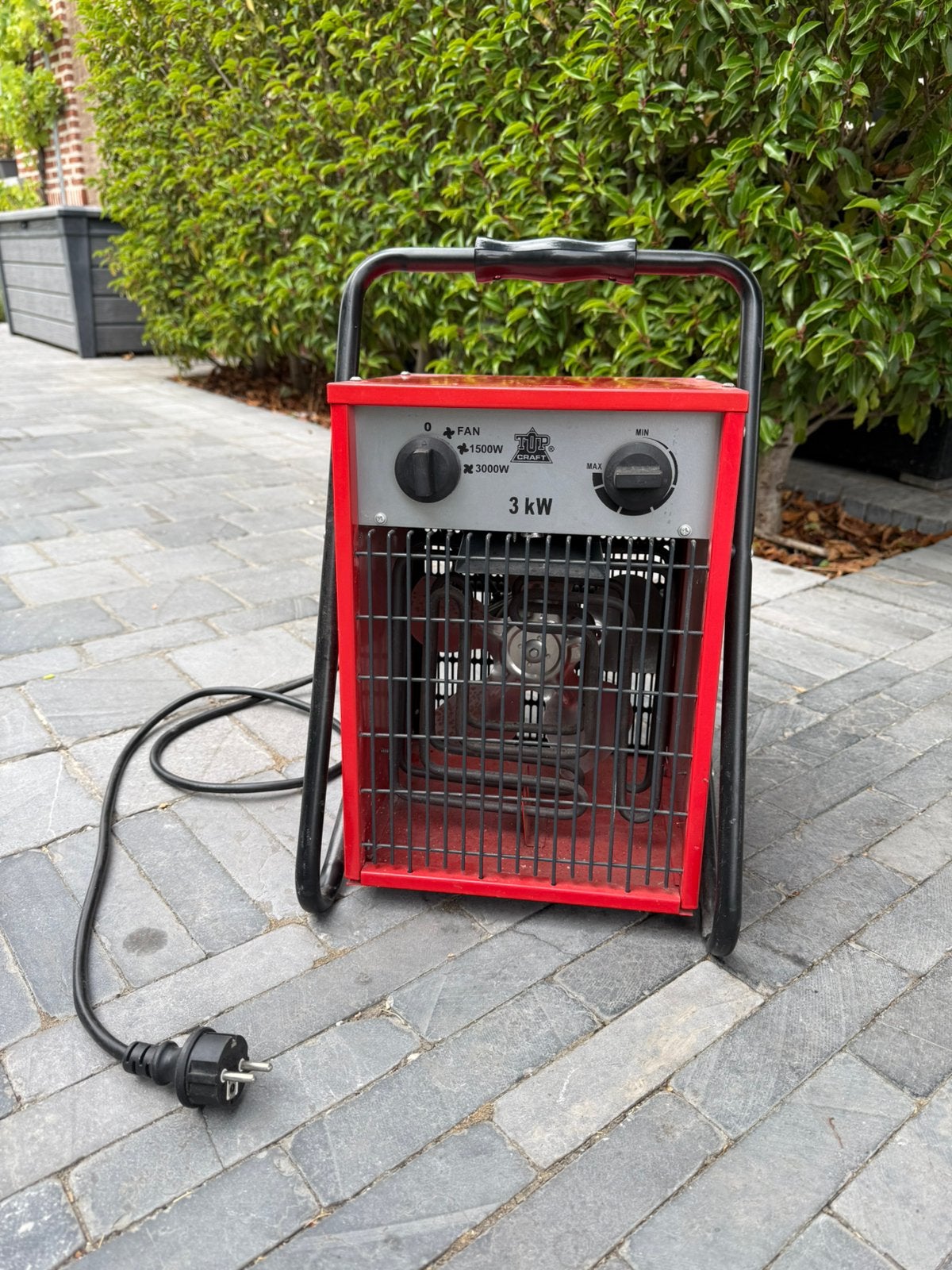 3000W elektrische verwarmer met thermostaat, Doe-het-zelf en Bouw, Ophalen of Verzenden, Zo goed als nieuw, Thermostaat