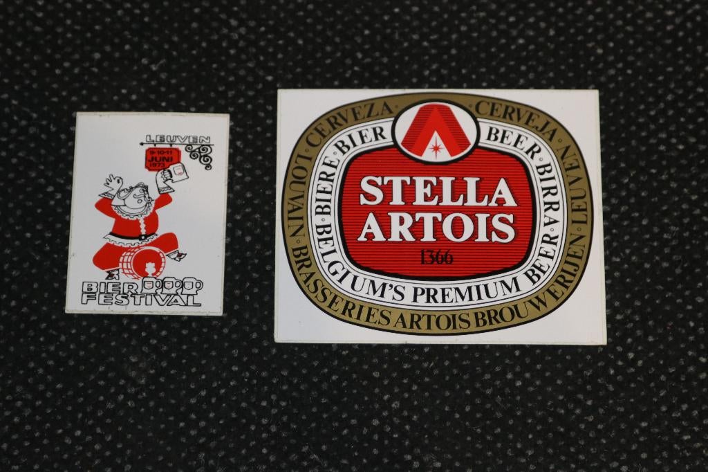 bier stella artois leuven sticker bier festival 1973, Enlèvement ou Envoi, Stella Artois