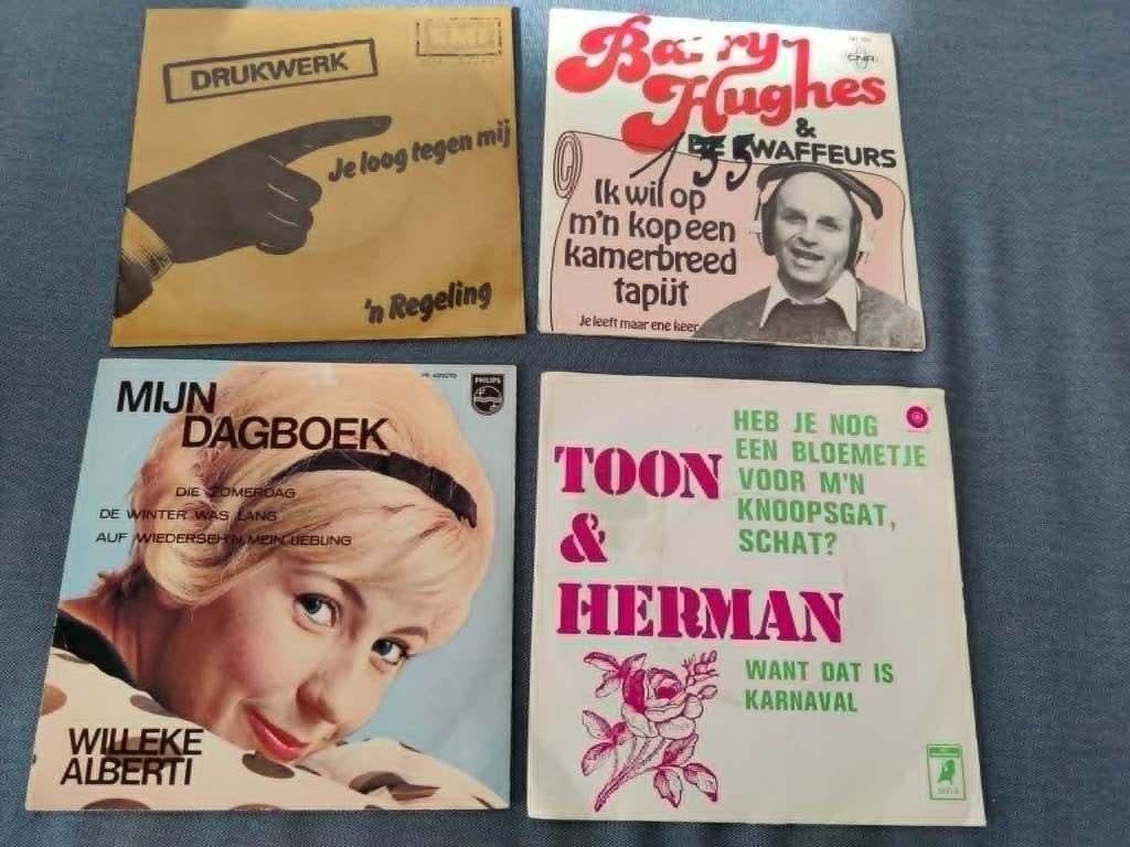 lot nederlandstalige singles: w alberti, drukwerk, b hughes, Enlèvement ou Envoi