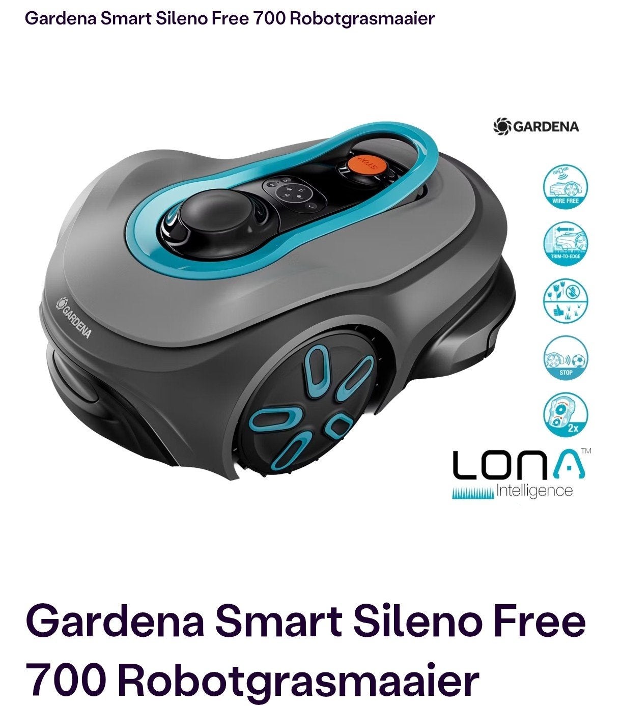 Tondeuse à gazon robotisée Gardena (sans fil), 20 à 25 cm, Comme neuf, Enlèvement, Contrôlable via l'application