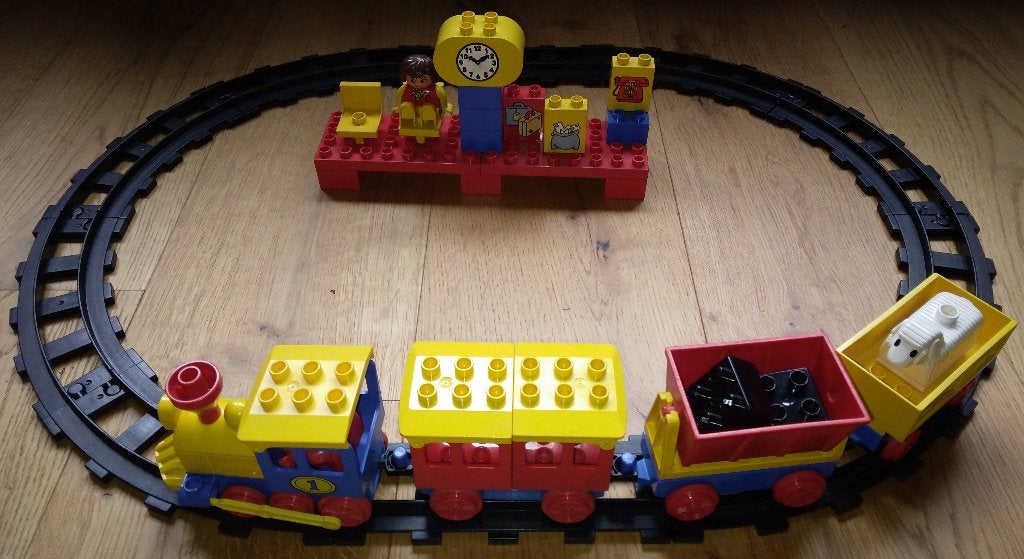 Train & Station Set (Duplo Express) - Duplo #2701 (1988), Kinderen en Baby's, Ophalen, Gebruikt, Duplo, Complete set