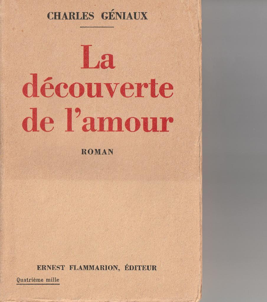 Charles Géniaux “Le découverte de l’amour”, Ophalen of Verzenden, Gelezen