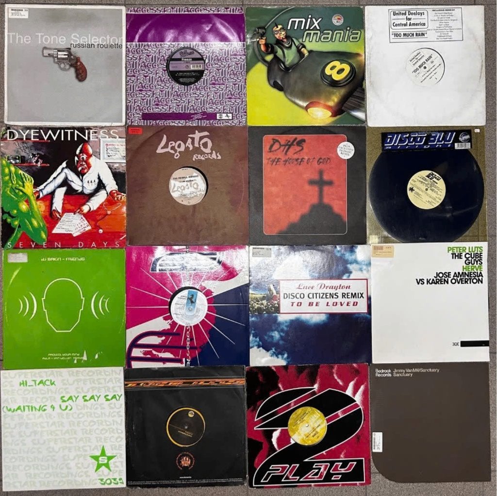 Lot de 200 vinyles Retro House, Techno et Trance, Enlèvement, Utilisé, 12 pouces, Dance