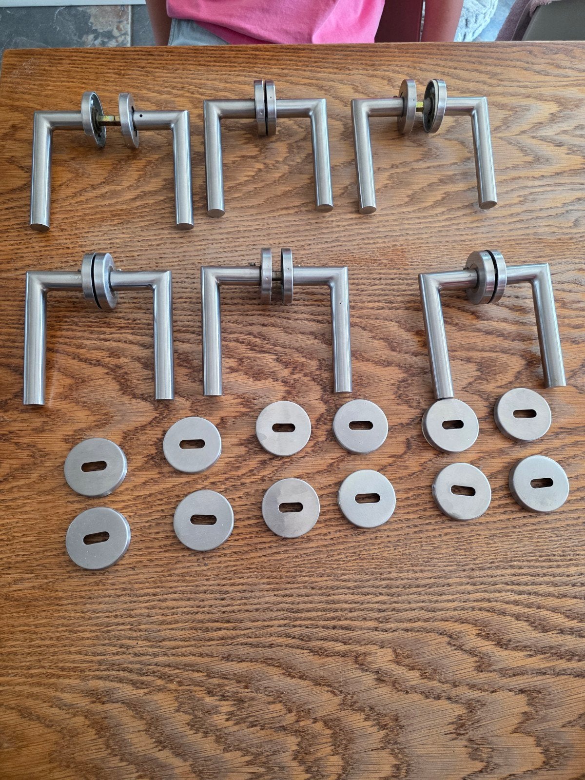 Deurklinken 6 stuks, Ophalen, Inox