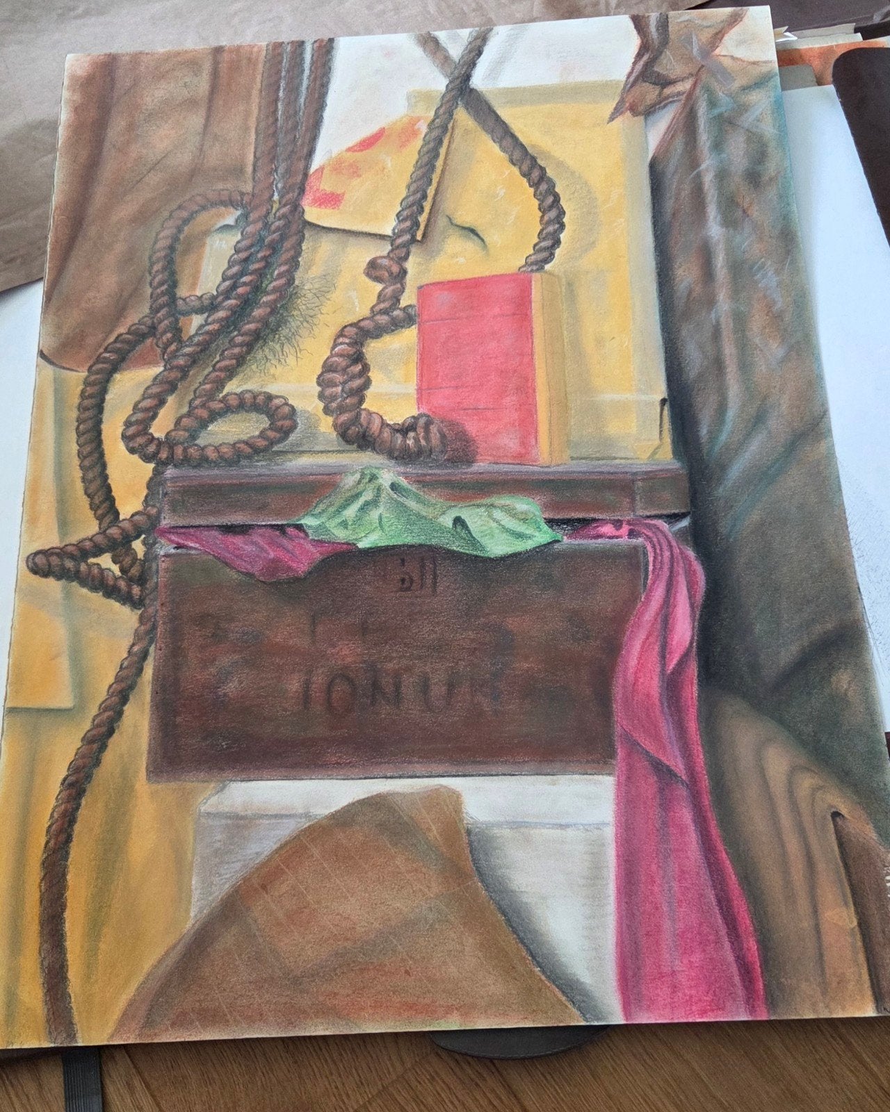Nature morte - dessin à la craie - 74 de 52, Antiquités & Art, Enlèvement ou Envoi