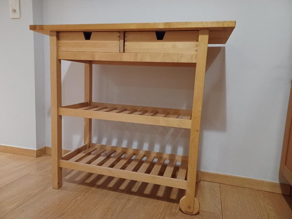 Bijzettafel op wielen, Maison & Meubles, Tables | Dessertes, Utilisé, 25 à 50 cm, 50 à 100 cm, Rectangulaire, Enlèvement