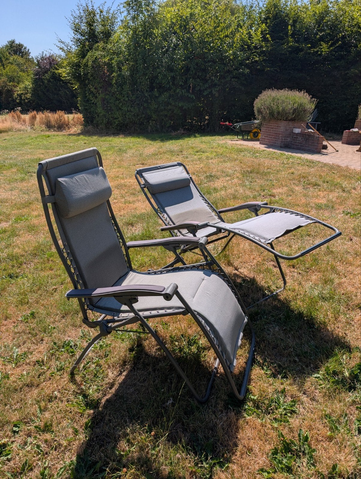2x Lafuma relax ligbed voor buiten, Ophalen, Zo goed als nieuw, Inklapbaar