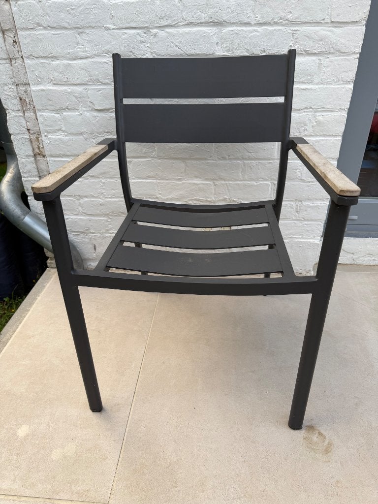 lot de 6 fauteuils de jardin anthrao, Jardin & Terrasse, Enlèvement, Utilisé, Aluminium, Empilable