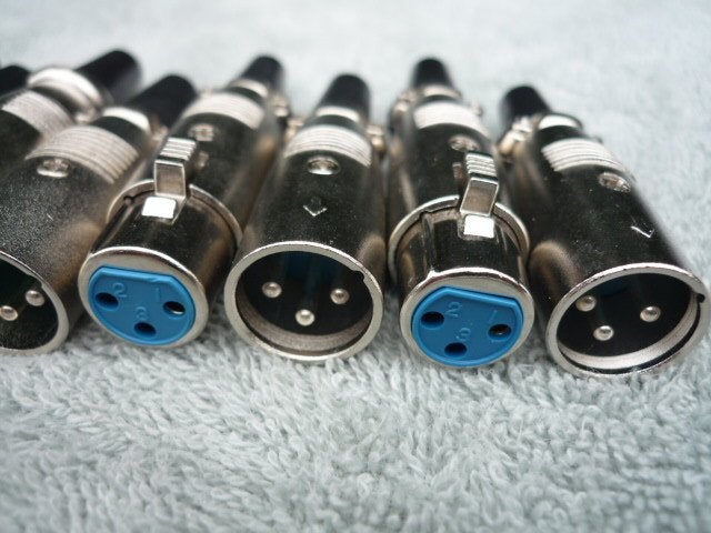 Lot de 10 Connecteurs XLR 3 pins M/F qualité PRO - NEUFS, Enlèvement ou Envoi, Neuf