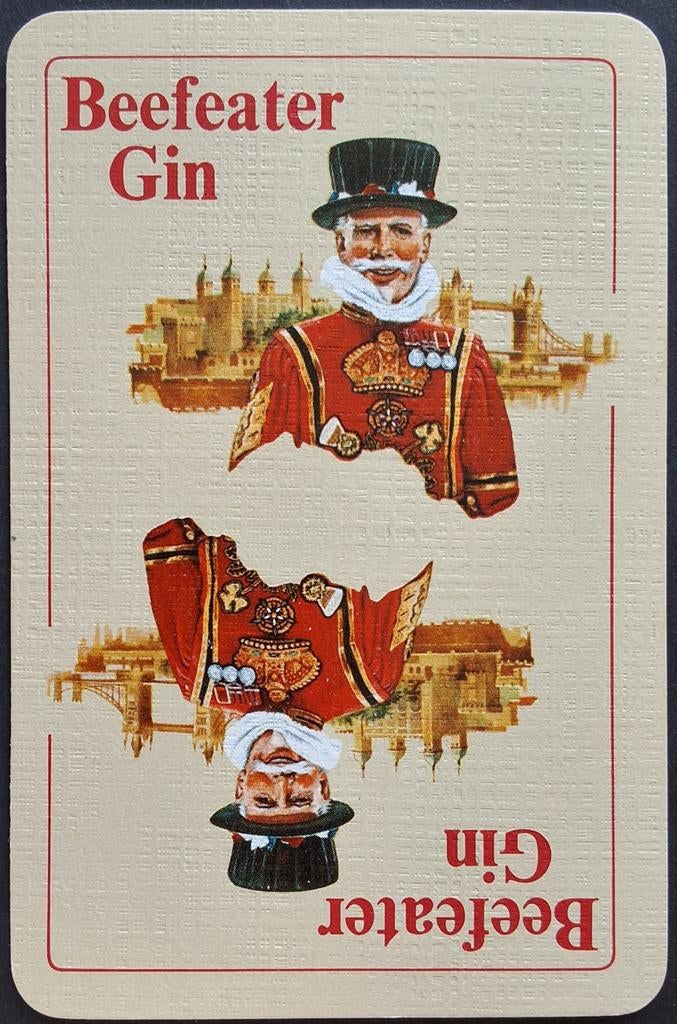 1 Speelkaart  Beefeater Gin, Verzamelen, Ophalen of Verzenden