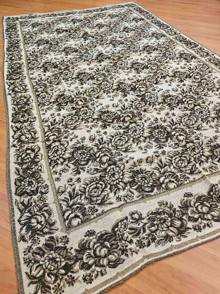 Vintage rozen kleed 230/140, Huis en Inrichting, Ophalen of Verzenden, Gebruikt, Meerkleurig, Vintage