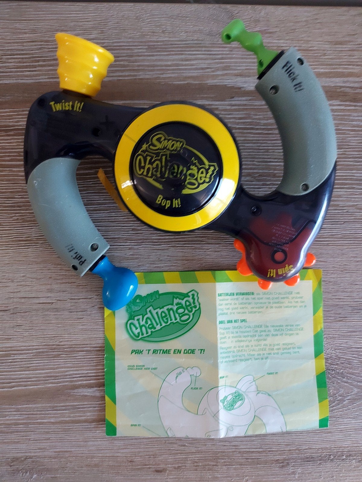 Bop It! Extreme 2 (Hasbro, 2002) – Met handleiding – Getest, Hobby en Vrije tijd, Gezelschapsspellen | Overige, Ophalen of Verzenden