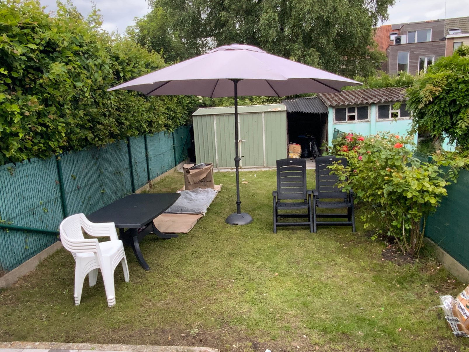 Grand parasol de luxe, Jardin & Terrasse, Tonnelles, Enlèvement, Comme neuf