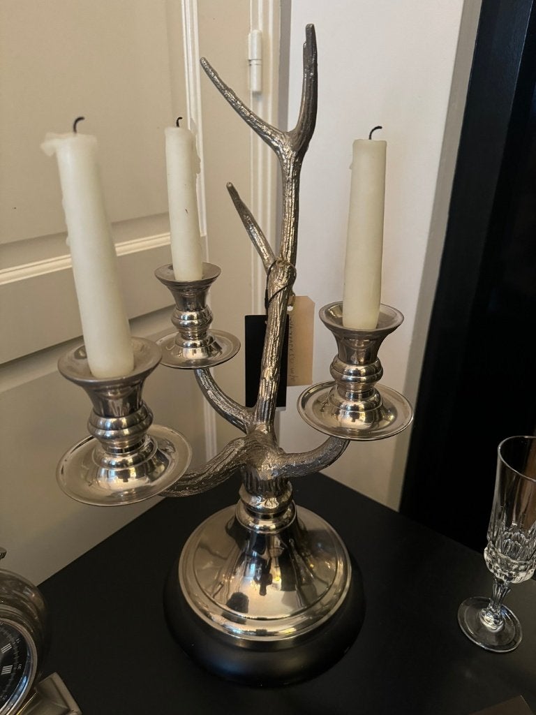 NIEUW KANDELAAR Eichholtz Candle Holder Anderson Flamant, Overige merken, Ophalen of Verzenden, Zo goed als nieuw, Metaal